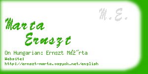 marta ernszt business card